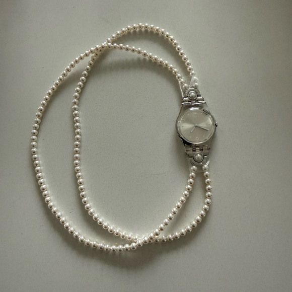 DISCONTINUED Swatch Women’s Prohibition Watch in White Pearl - Picture 2 of 7